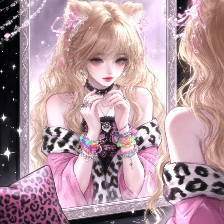 𝗪𝗲𝗰𝗵𝗮𝘁动漫女头｜粉色系动漫｜芭比风动漫头像｜可爱漫头 