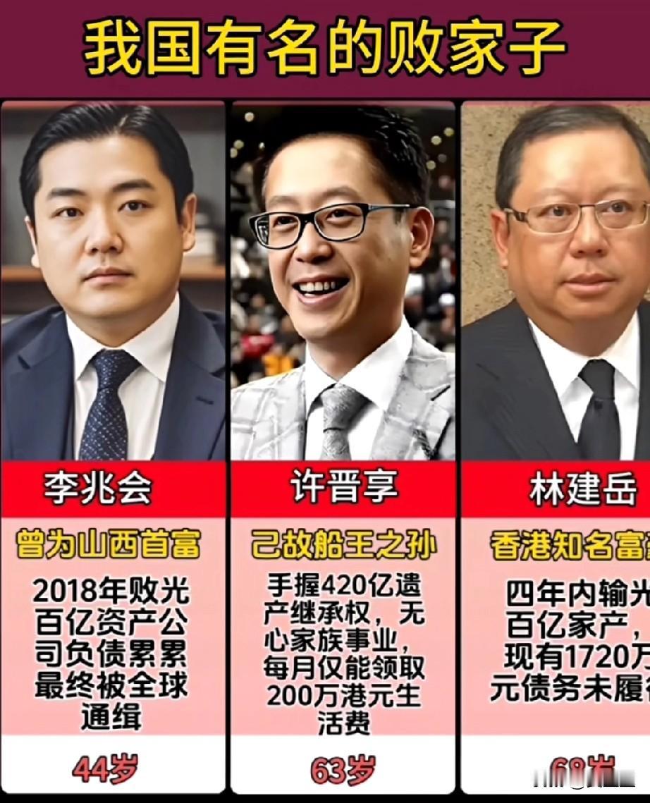 我国有名的败家子
你怎么看？