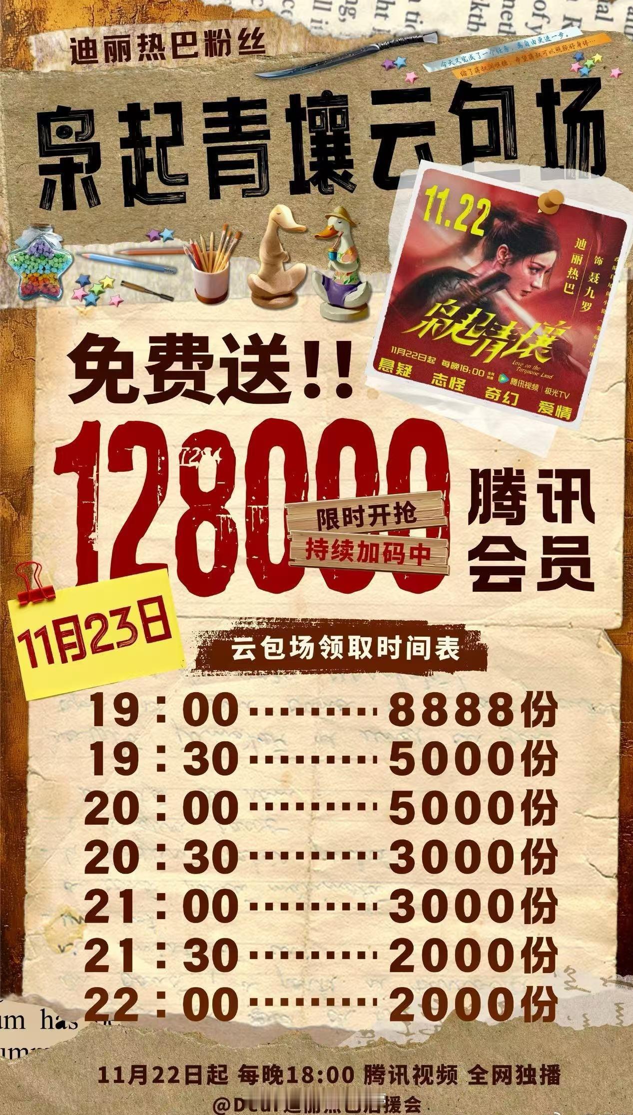 迪丽热巴粉丝是真的有实力，云包场就这样不要钱一样的送