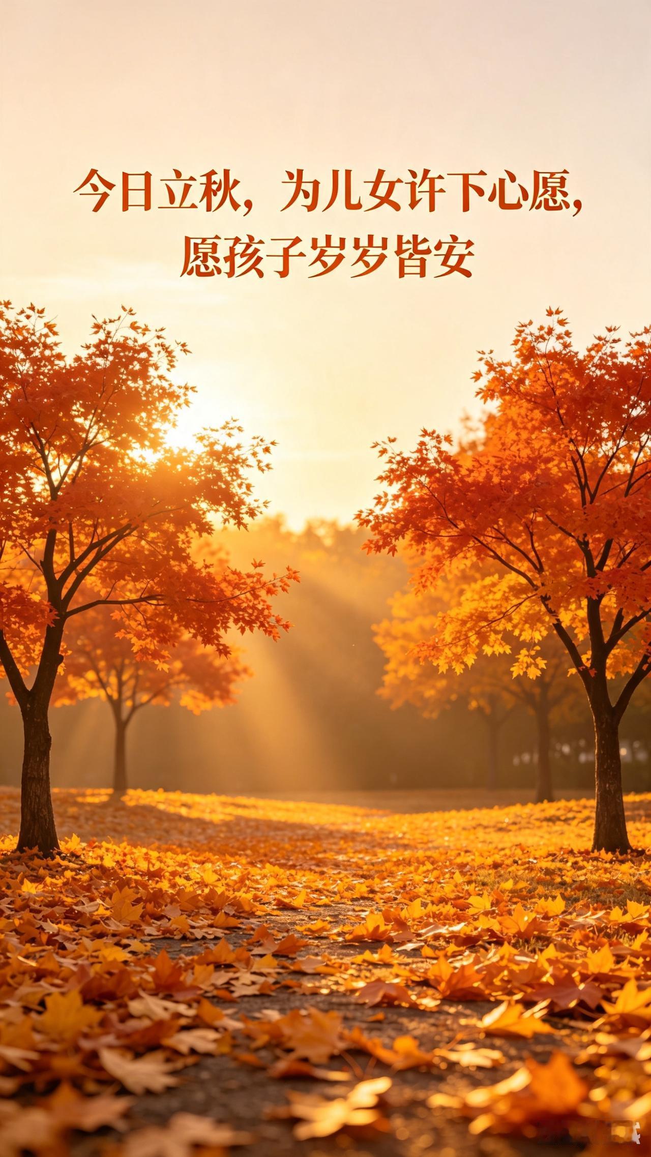 今日立秋，为儿女许下心愿，愿孩子岁岁皆安
 
今日立秋，夏意渐退，秋风缓缓而至。