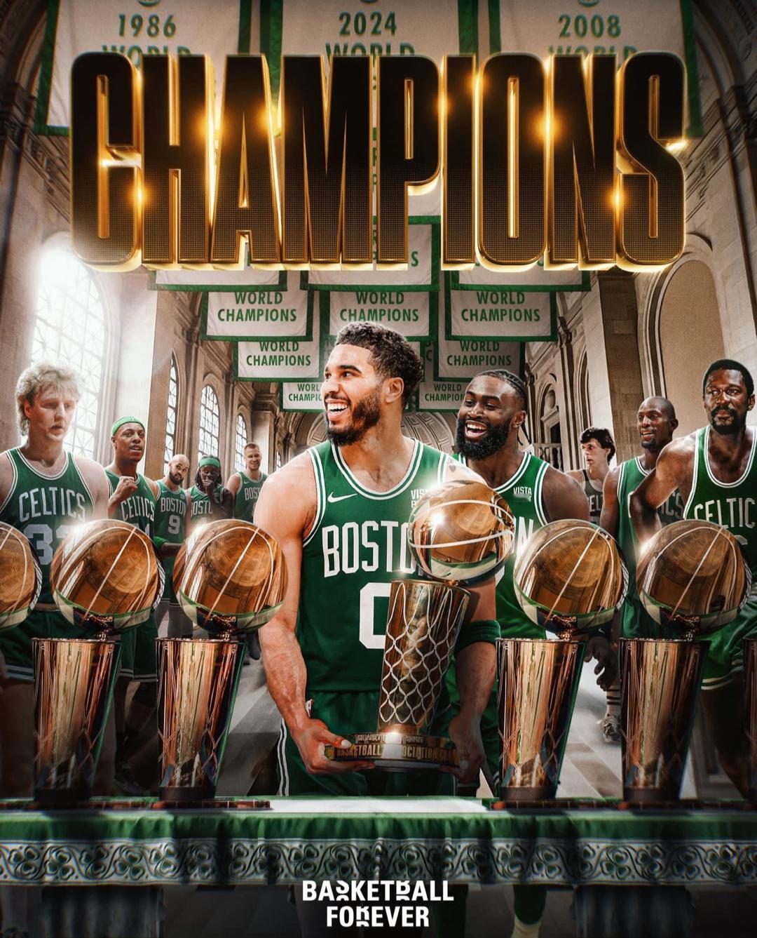 恭喜凯尔特人拿到队史第18座总冠军！🏆#NBA总决赛##凯尔特人总冠军##凯尔