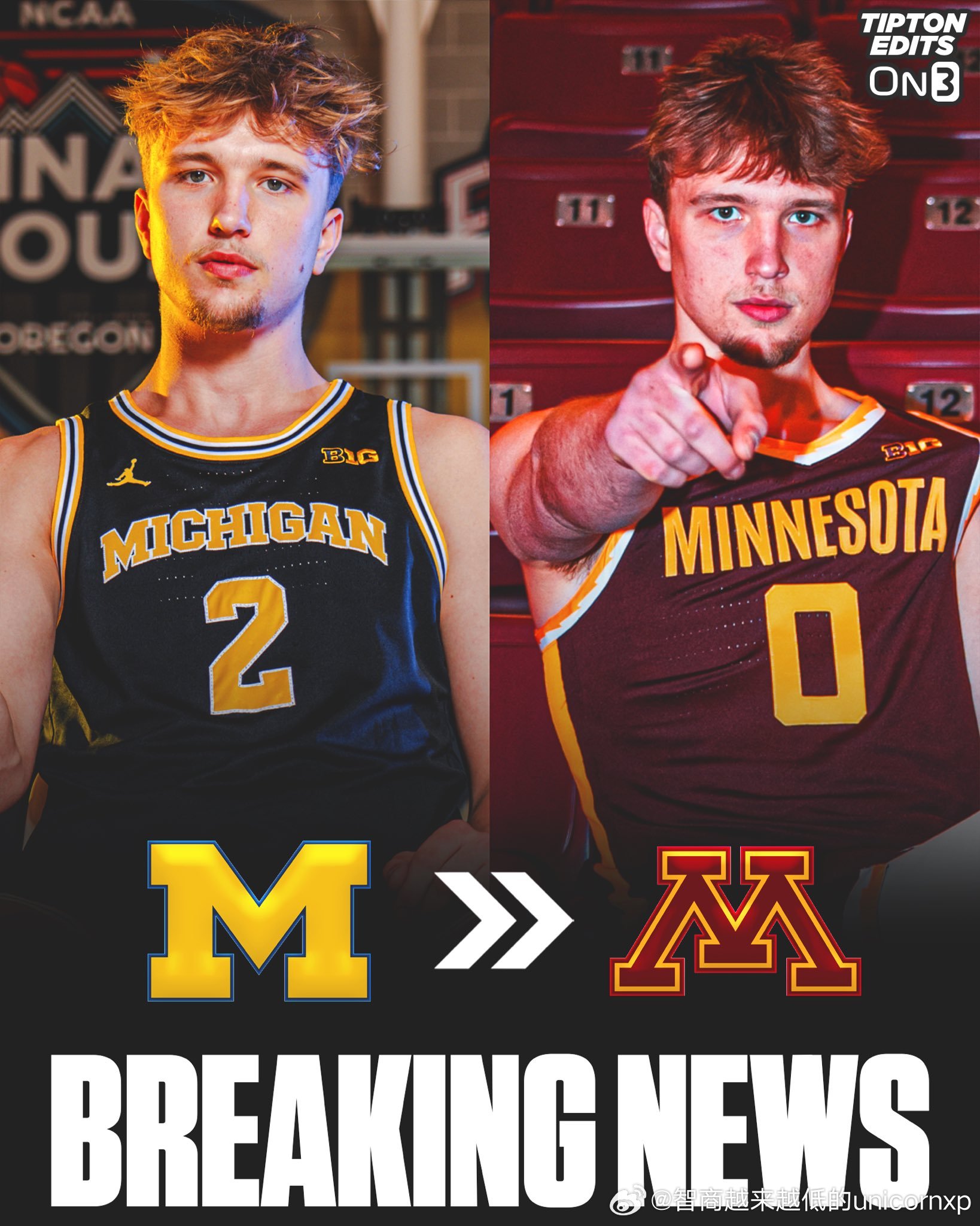 前全美四星密西根大学小前锋Winters Grady转校至明尼苏达大学NCAA