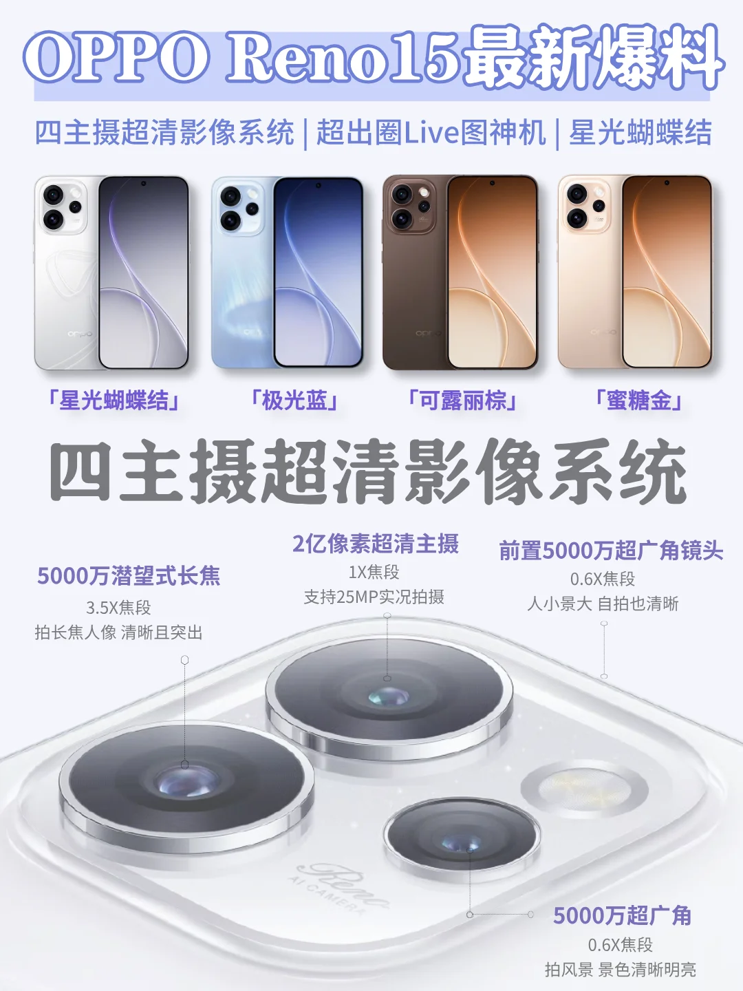 OPPO Reno15最新爆料！实况图五大玩法！