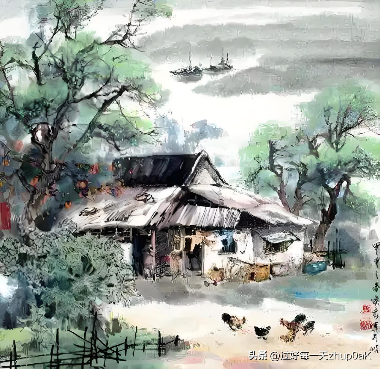 《过山农家》
——唐.顾况
板桥人渡泉声，茅檐日午鸡鸣。
莫嗔焙茶烟暗，却喜晒谷