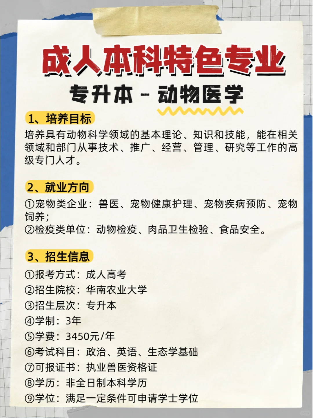 成人本科特色专业!!开设院校少但实用!!