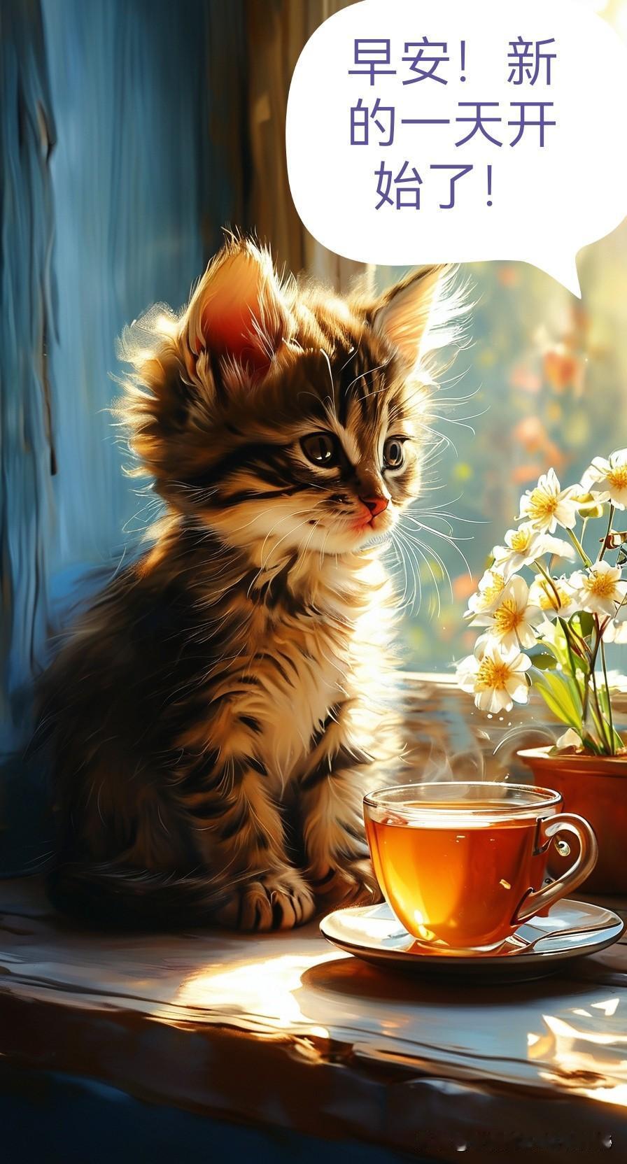 早安！新的一天，新的希望

每天清晨，当第一缕阳光洒进窗户，都是上天赐予我们的新
