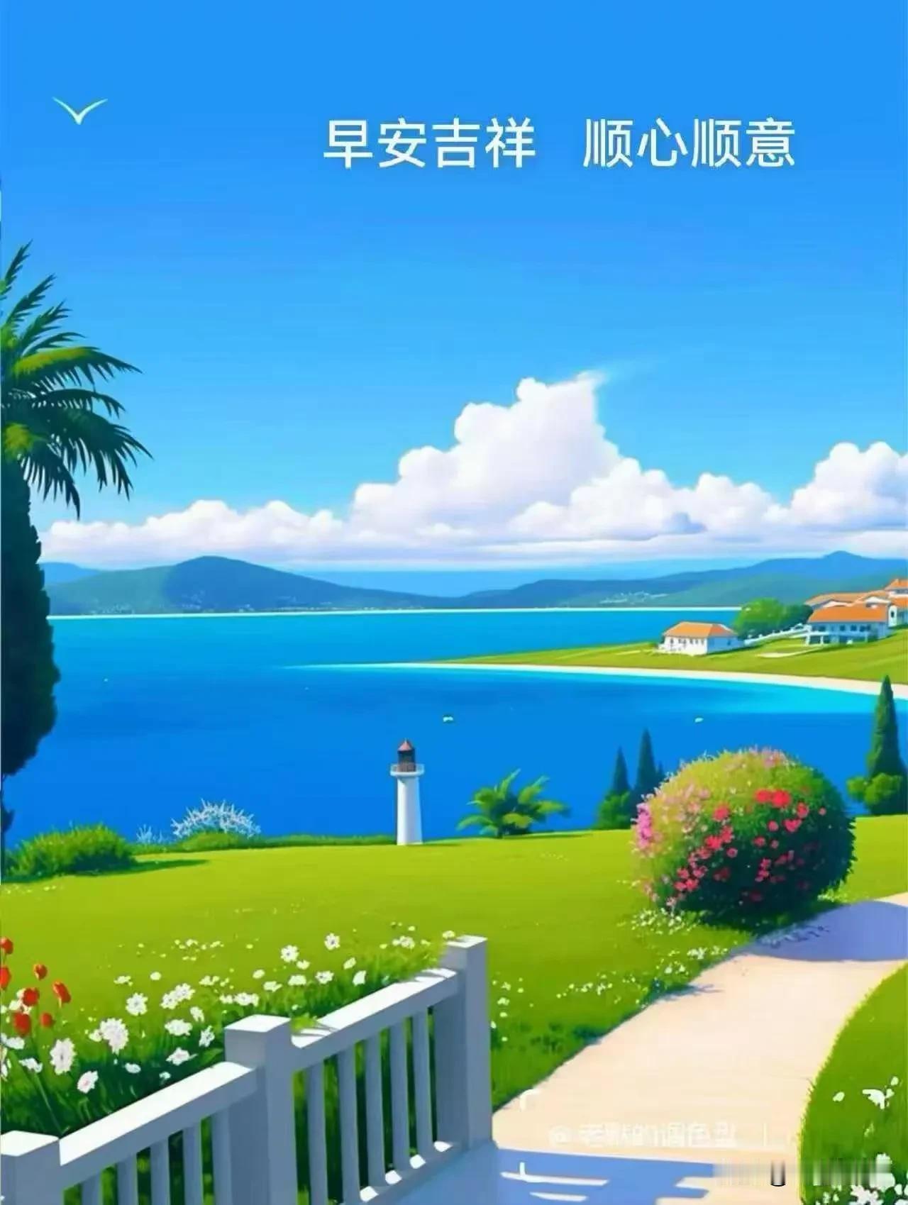 新晨如期而至，不必追赶光芒，你本身就温暖明亮，早安。