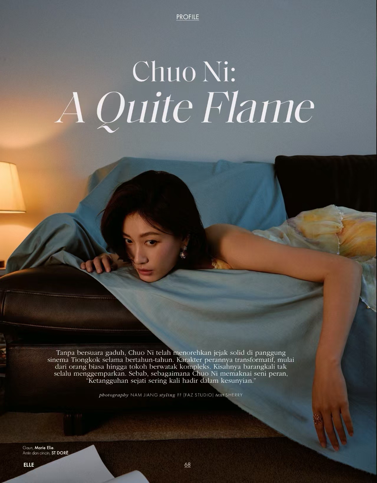 印尼版ELLE啜妮8月刊封面啜妮解锁新成就登封海外主流时尚刊物，啜妮再度斩获亮眼