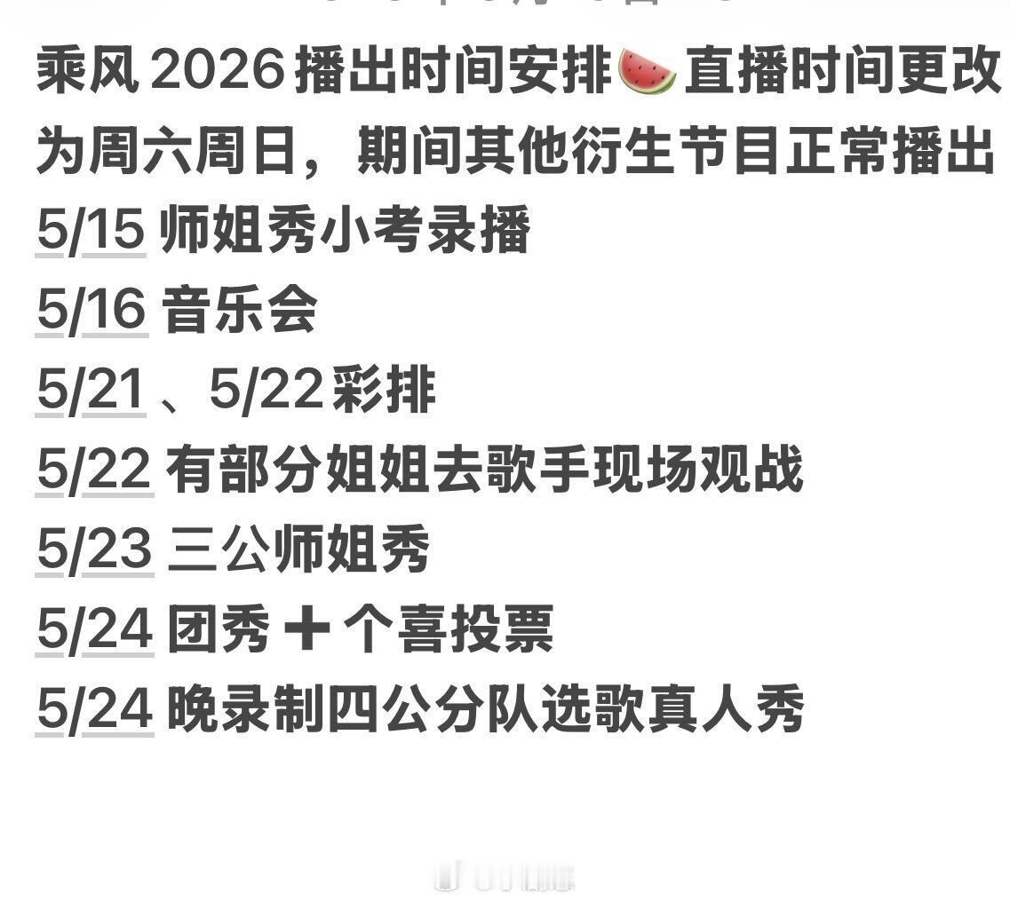 乘风破浪的姐姐乘风后续播出🍉 乘风破浪的姐姐‖ 
