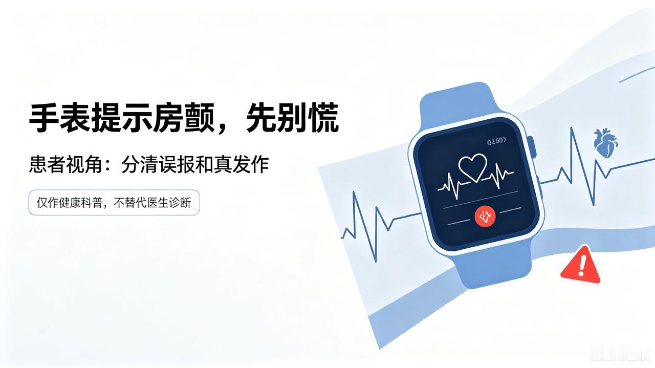 手表天天报房颤，我到底要不要跑急诊？
 
现在戴智能手表的房颤患者，几乎都被房颤