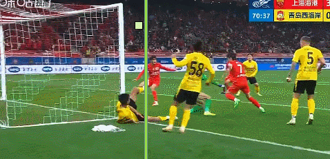 叮叮咣咣！武球王归来兮：武磊刚上场就破门，神了。
2比0领先！海港放心换下莱昂纳