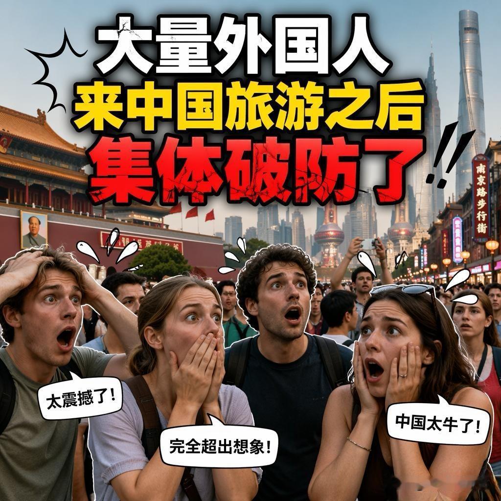 经常刷到外国旅游博主来中国，举着相机，对着高铁惊叹“太快太稳了”，对着超市货架惊
