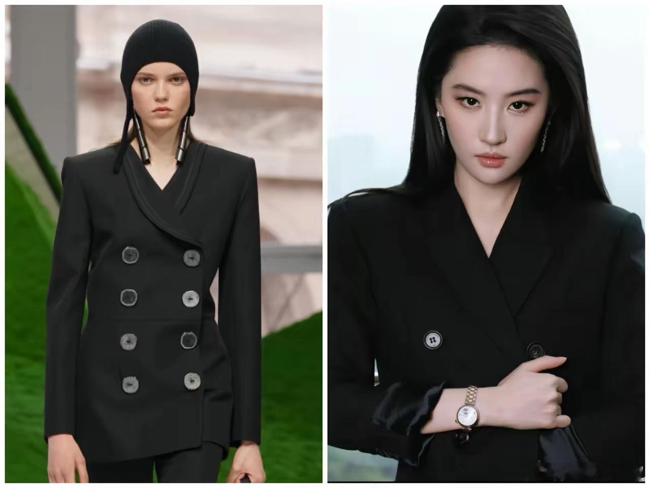 时尚的完成度果然是靠脸的！同一件衣服，模特穿上和刘亦菲穿上，完全就是一个天上一个