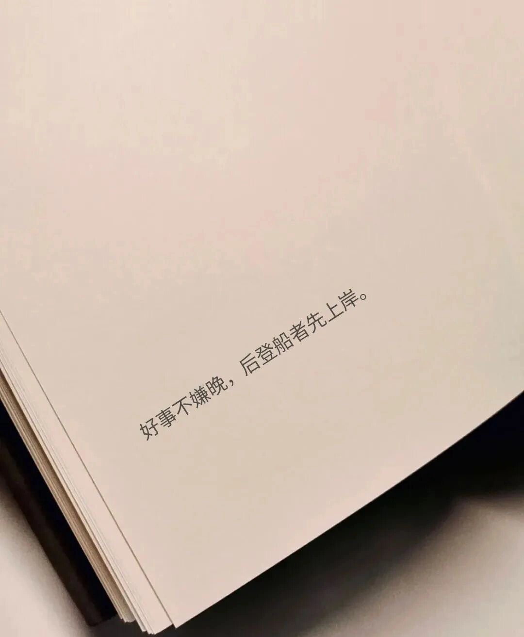 好事不嫌晚，后登船者先上岸。 ​​​