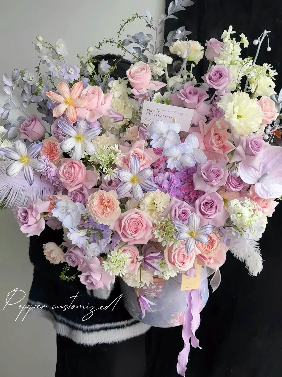 🫧常见面～粉紫系抱抱桶 生日礼物｜南京花店