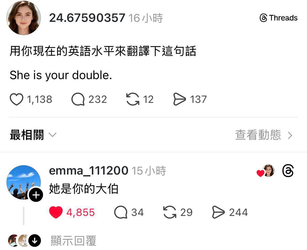 我英文水平⬇️ 