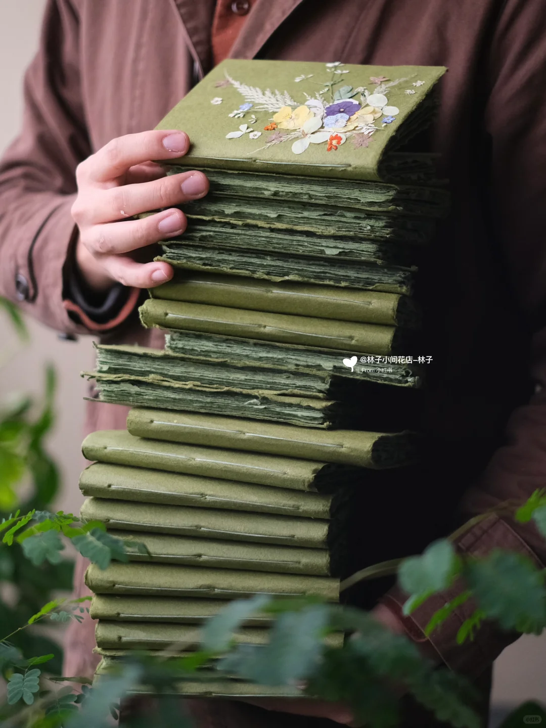 是你们要的抹茶青草绿花草书！小而美礼物！