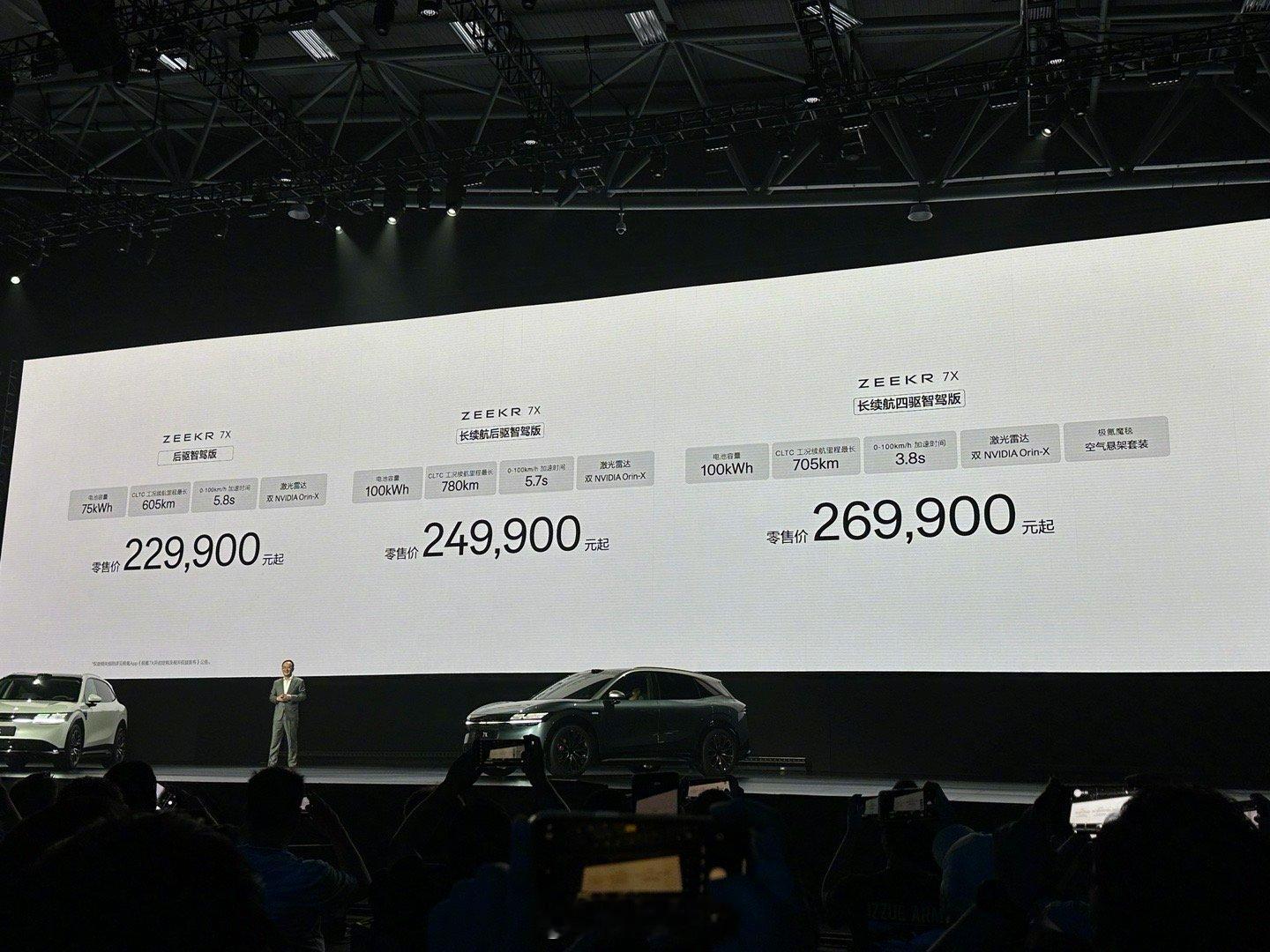 极氪7X 售价 22.99-26.99万元，预定用户和老车主还有诸多权益。我就说