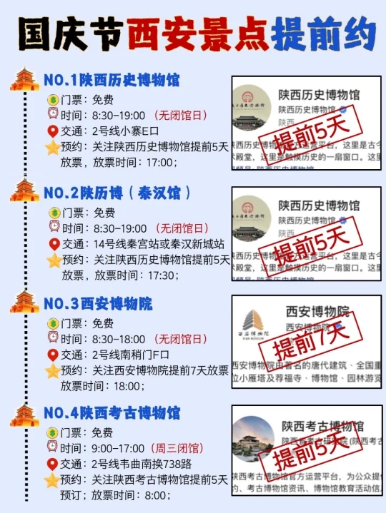 国庆西安旅游提前准备好，说走就走不慌