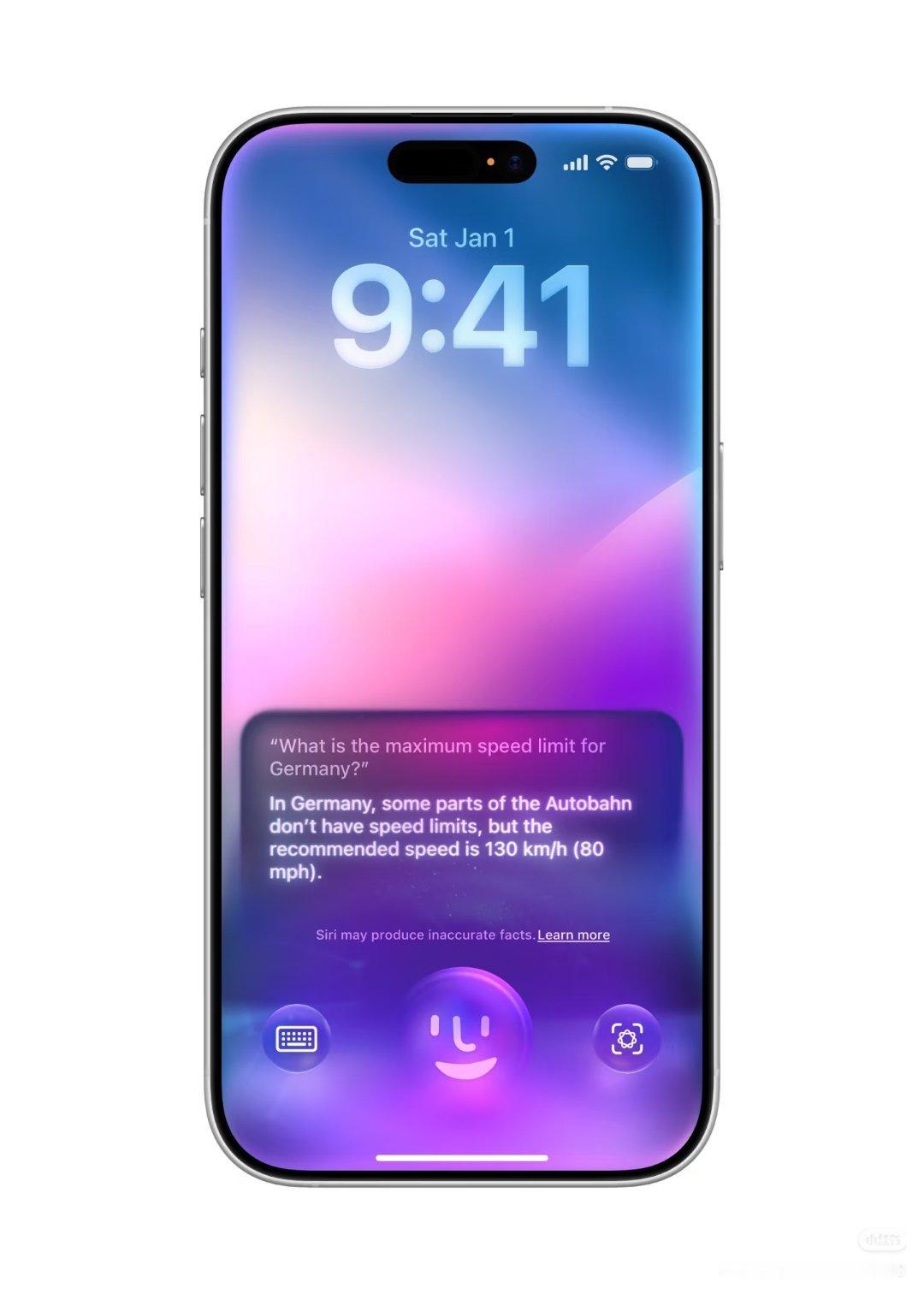 iOS27全新Siri界面独立App+气泡对话界面，灵动岛唤醒发光，文字语音双输
