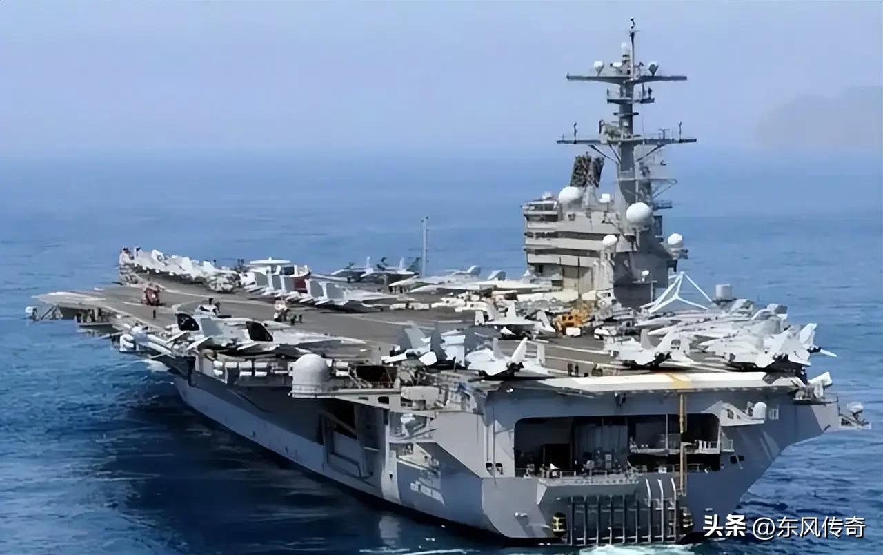 美国“林肯号”核动力航母，满载排水量10万吨，已经服役30多年了，并且采用的还是