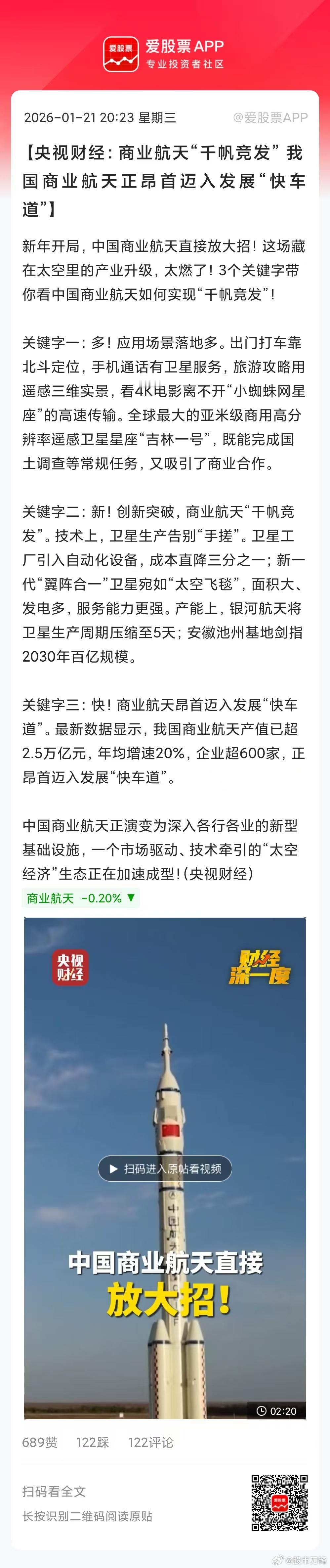 商业航天每天利好不断，但走势又让人大跌眼镜。主要是被重点盯上了，这次不打掉投机资