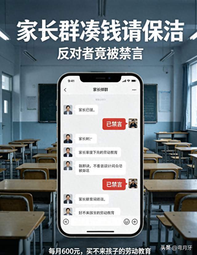 家长群凑钱请保洁，提反对意见被禁言”