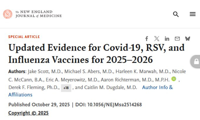 511项研究表明，COVID-19、RSV 和流感疫苗对所有年龄段的人都是安全有