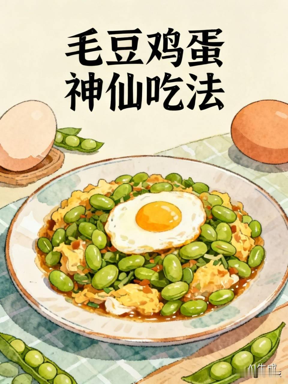 毛豆和鸡蛋太绝配，教你神仙吃法，我家10顿9顿这样做，脆嫩又鲜香，大小朋友都抢着