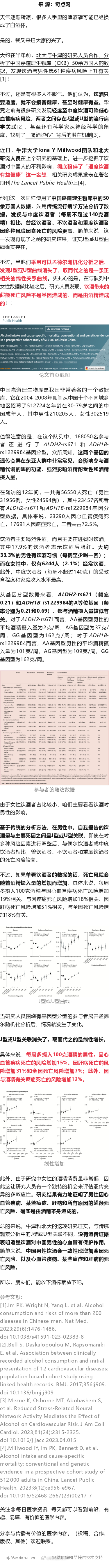 《柳叶刀》子刊：适量饮酒，不保护中国男性！超50万中国人数据表明，适量饮酒会增加