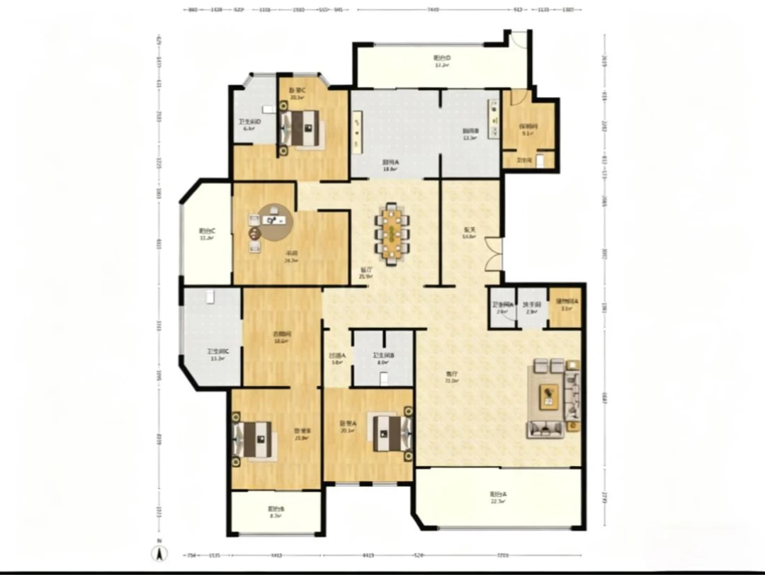 云锦东方二期丨408平全新没有住过