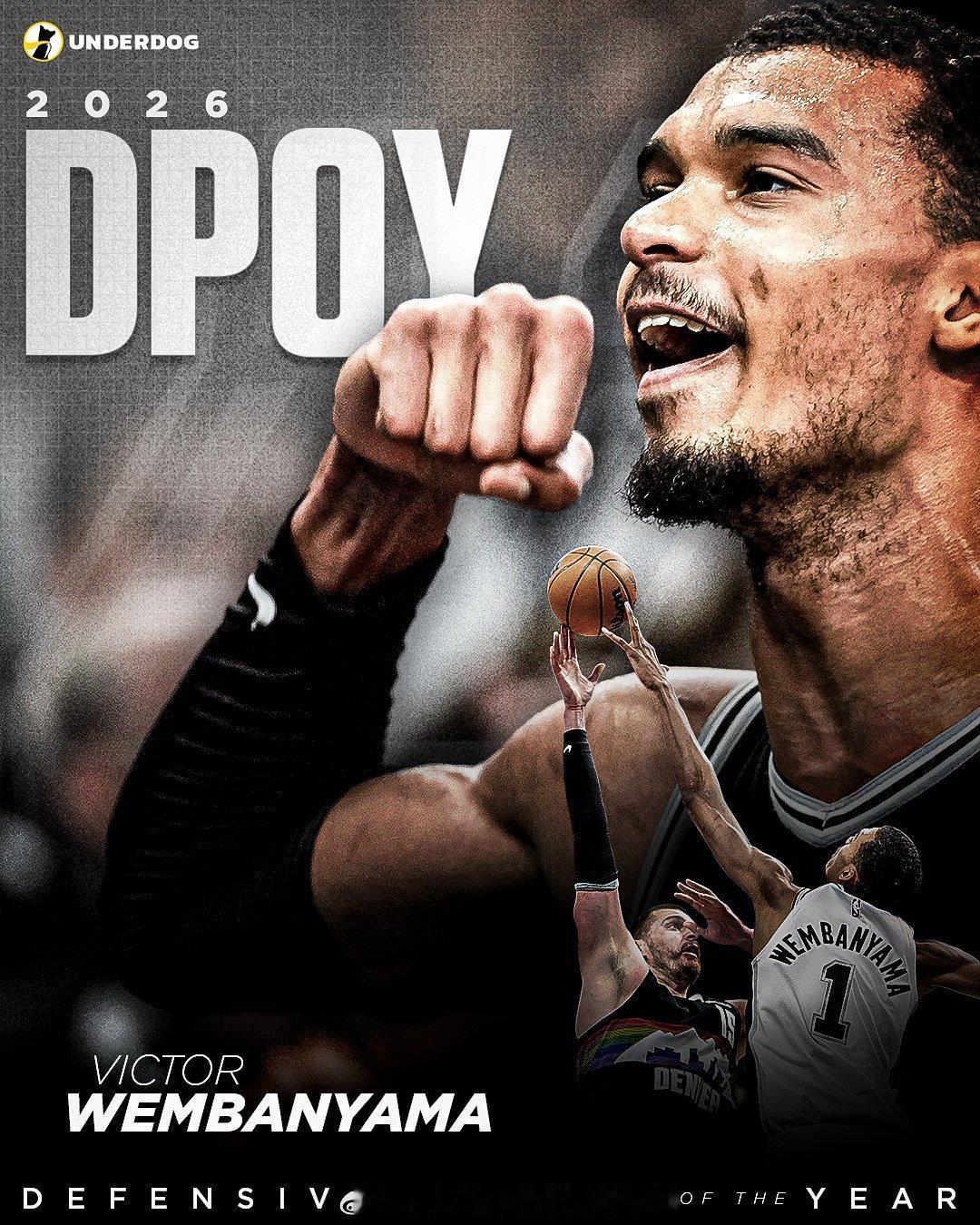 文班亚马全票当选NBA年度最佳防守球员！nba