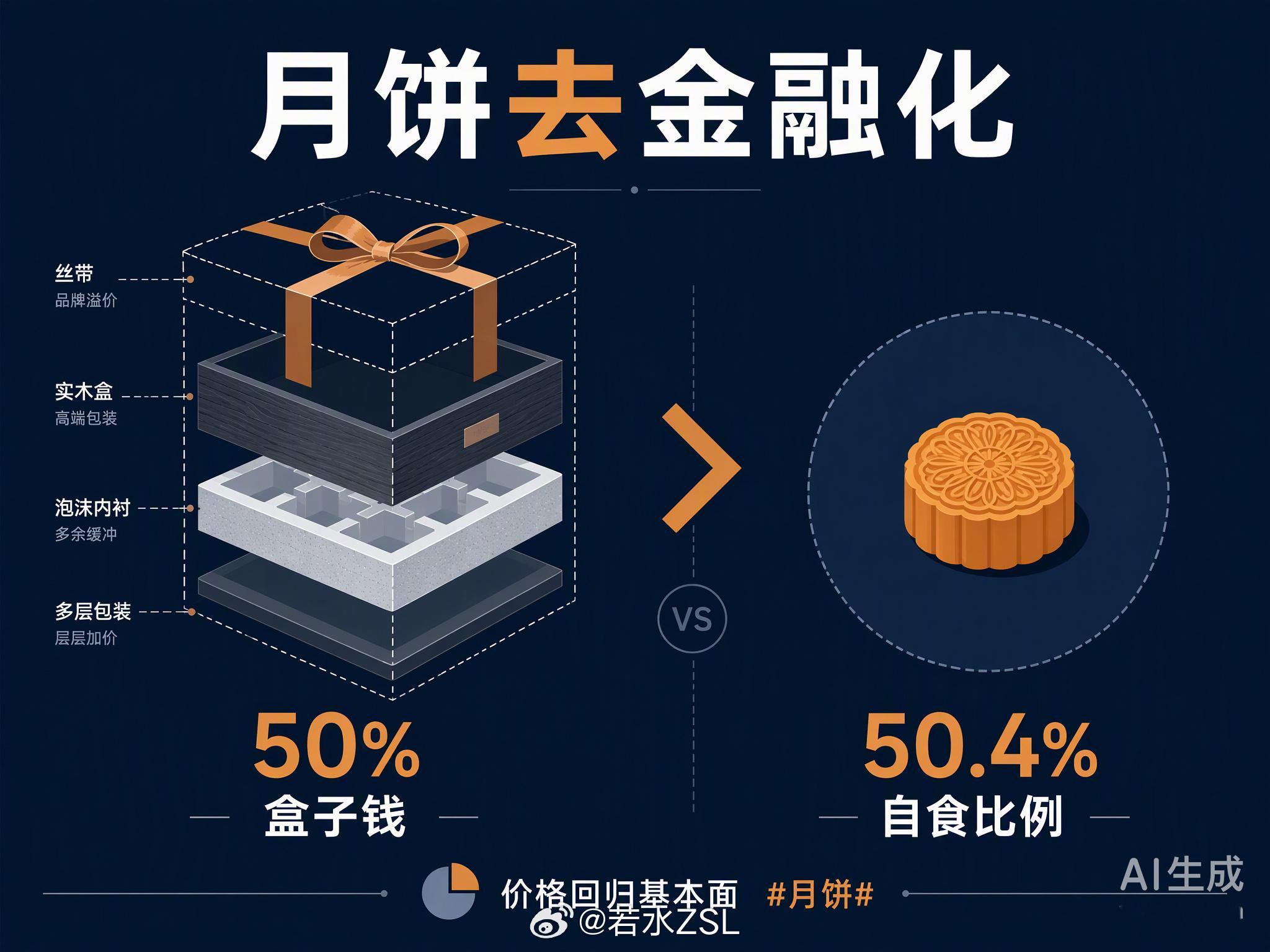 月饼这玩意儿，今年算是彻底“去金融化”了？也是各行各业消费📉！以前是送礼的硬通