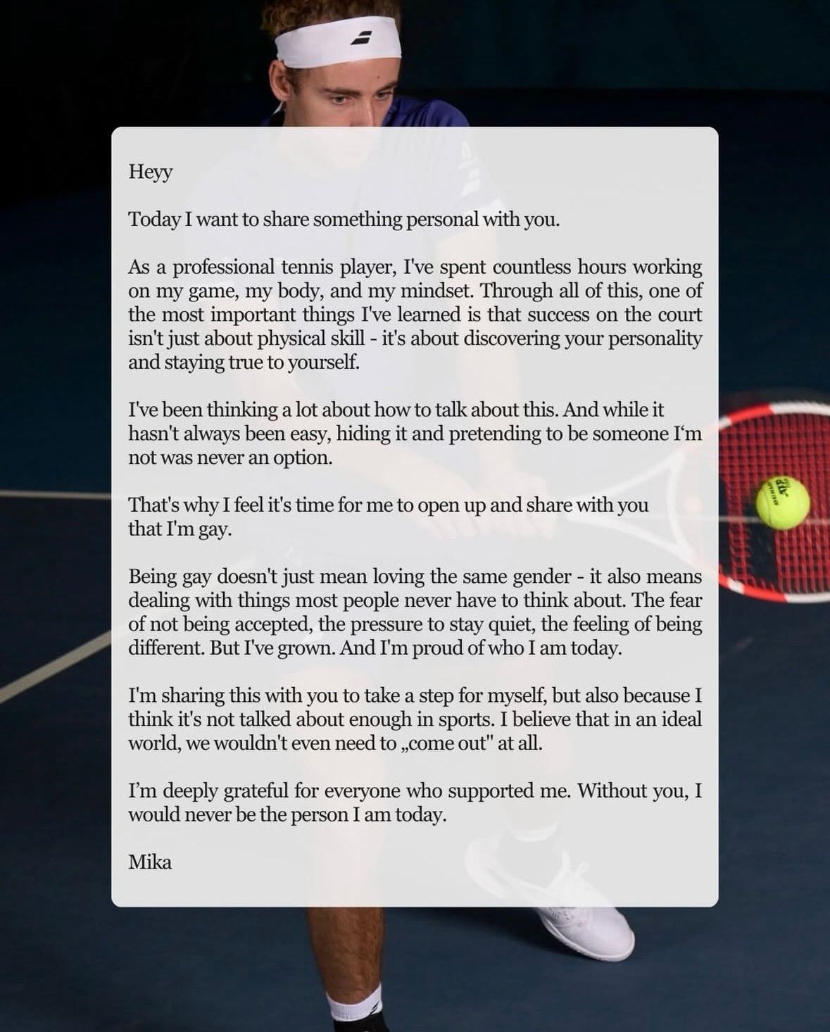 网坛被坊间期待了很久的一大突破，终于在今天凌晨实现了。来自瑞士的Mika Bru