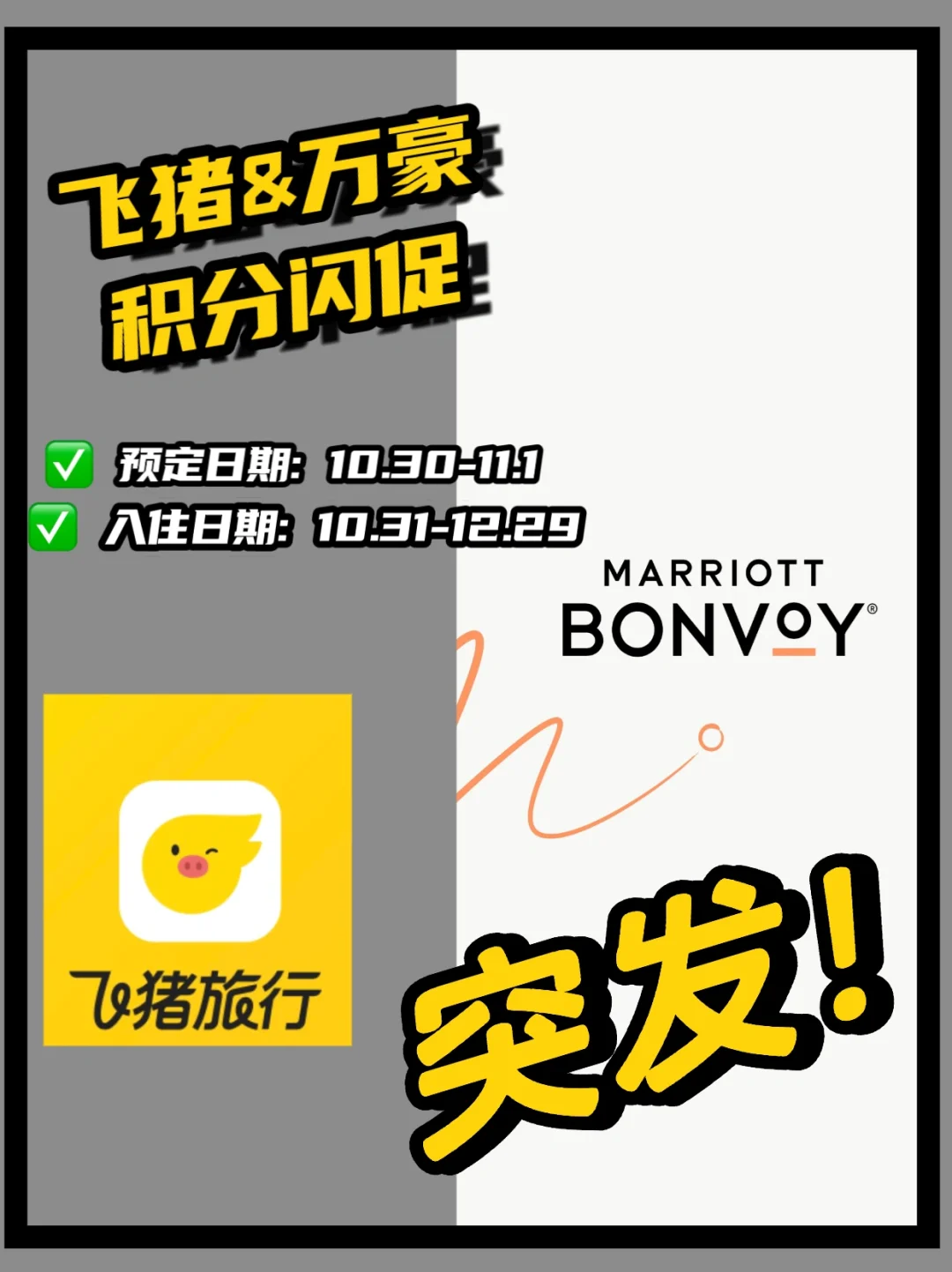 飞猪万豪【双11】｜积分闪促｜第二波