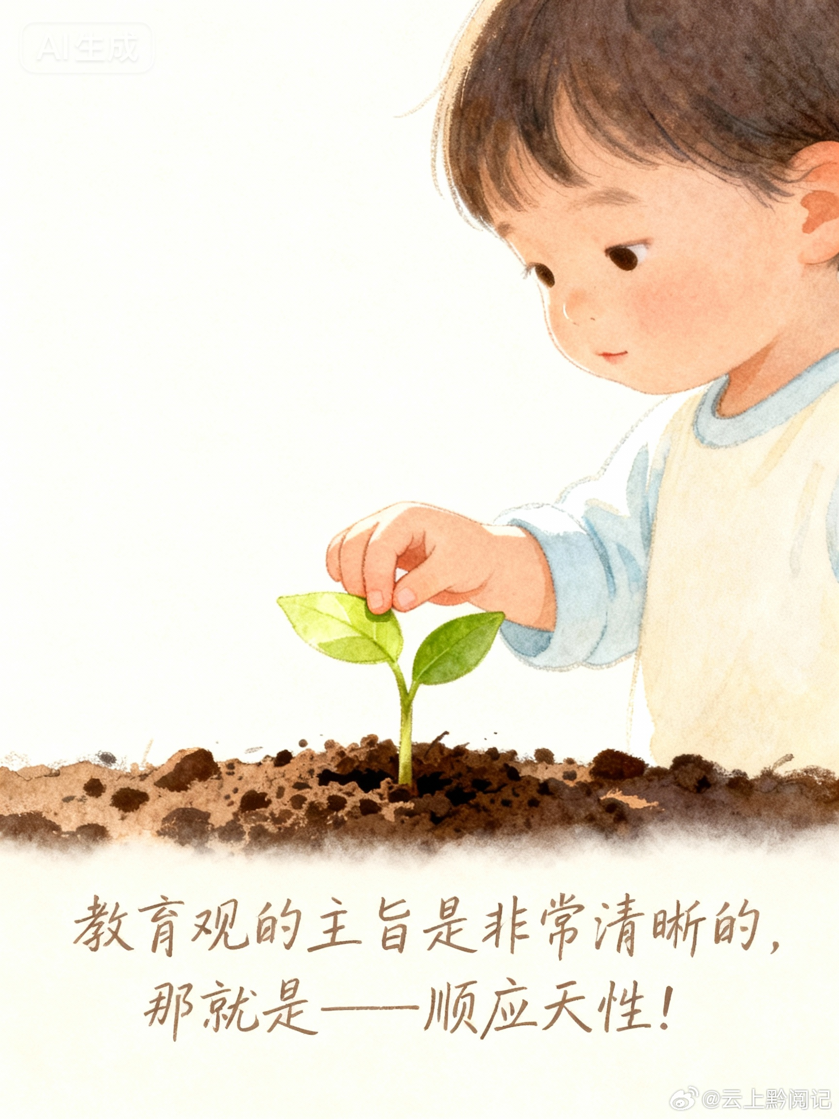 教育观的主旨是非常清晰的，那就是——顺应天性！父母成长 ​​​