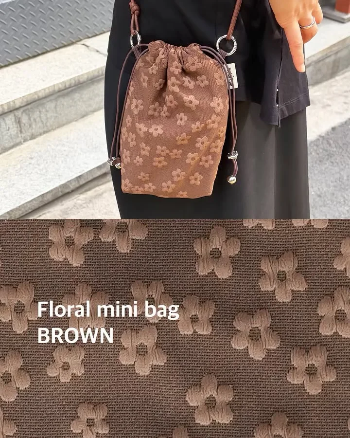 棕色小花包