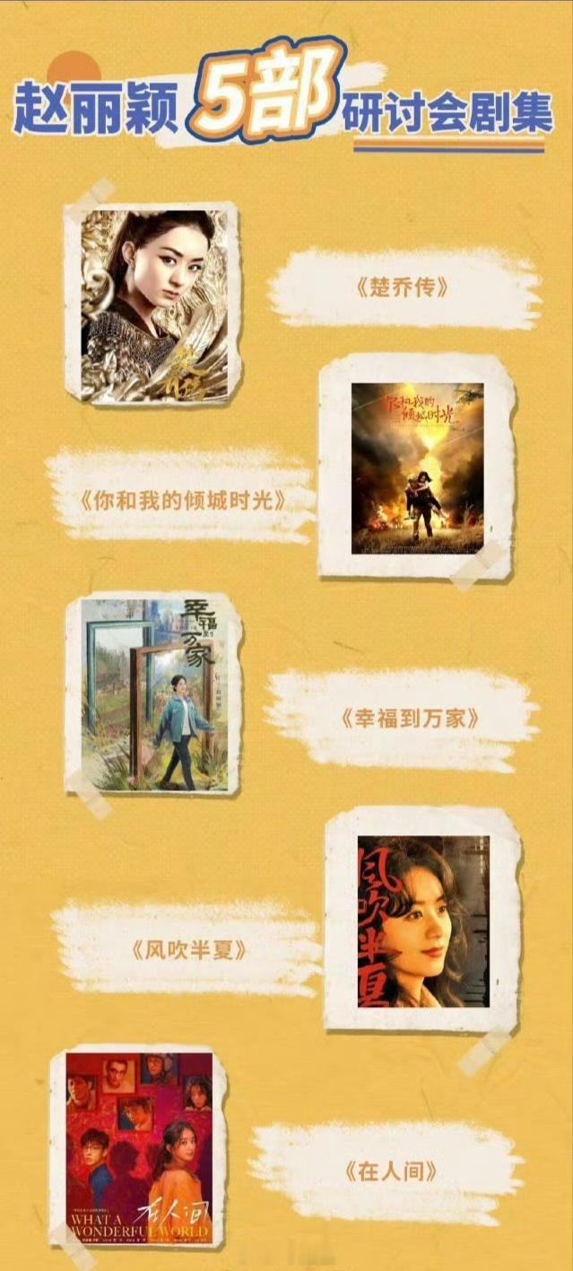 赵丽颖主演的5部剧集《楚乔传》《你和我的倾城时光》《幸福到万家》《风吹半夏》《在