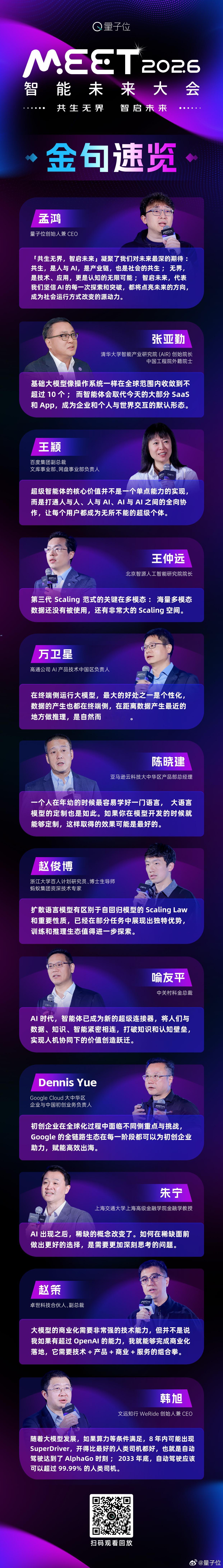 干货来了！刷完 MEET2026智能未来大会 ，我们为你整理了27位行业实践者的