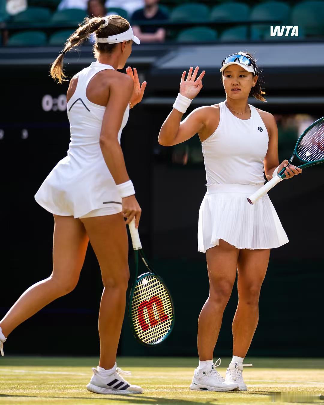 早上好！祝贺郭涵煜/美拉德诺维奇进入温网2026 女双决赛!决赛对手是达布罗斯基