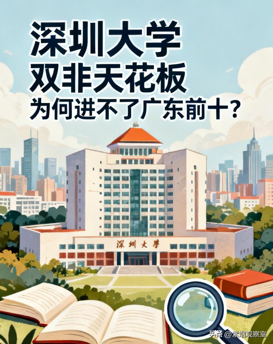 曾经是深圳最高学府，深圳大学凭啥进不了广东前十？
 
提到深圳的大学，很多人第一