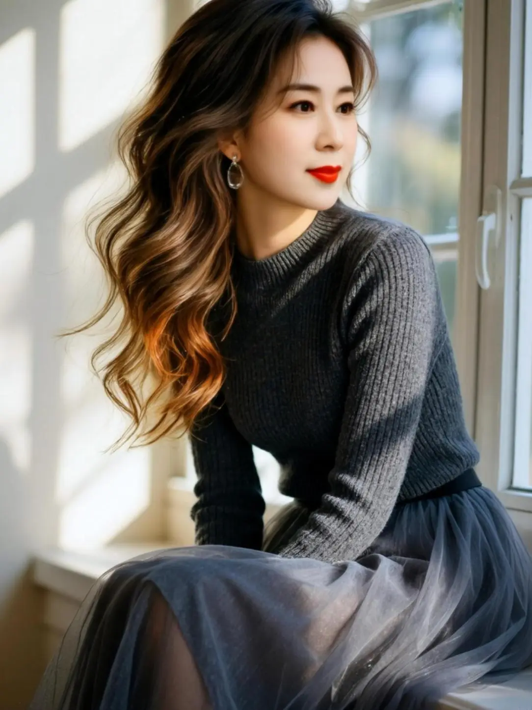 AI柔美卷发写真 随变ai随便玩