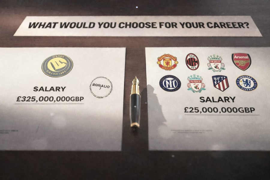 🇸🇦在阿尔纳斯尔队效力整个职业生涯，赚取 3.25 亿英镑。🇪🇺在欧洲为