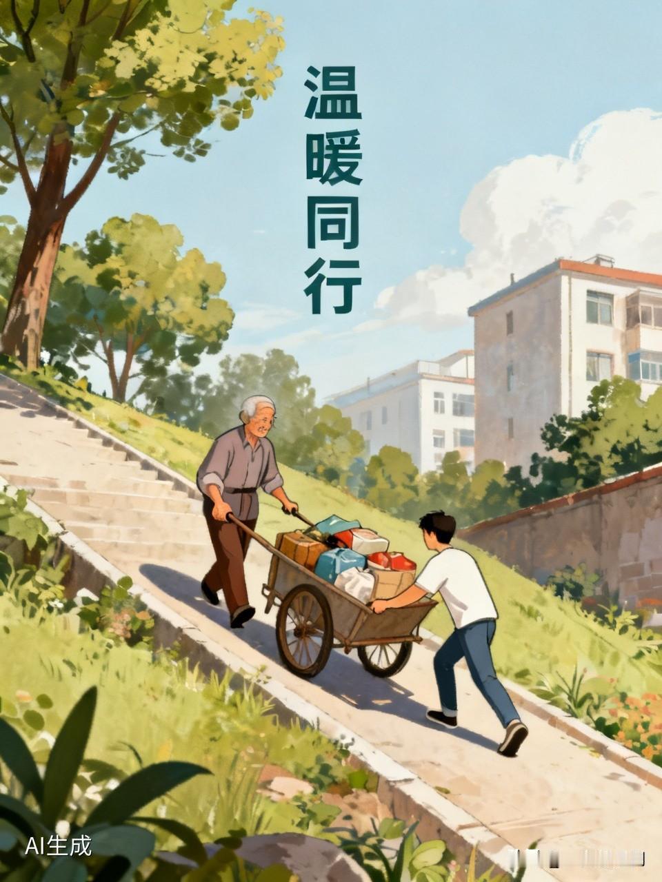 昨天上班的路上
看到一位阿姨拉着满满一车回收物
因为阿姨拉的是板车
而且当时是在