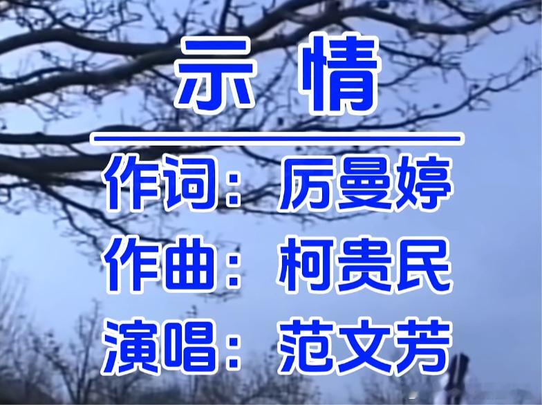示情的作词居然是厉曼婷！！！！！难怪会这么优美伤感