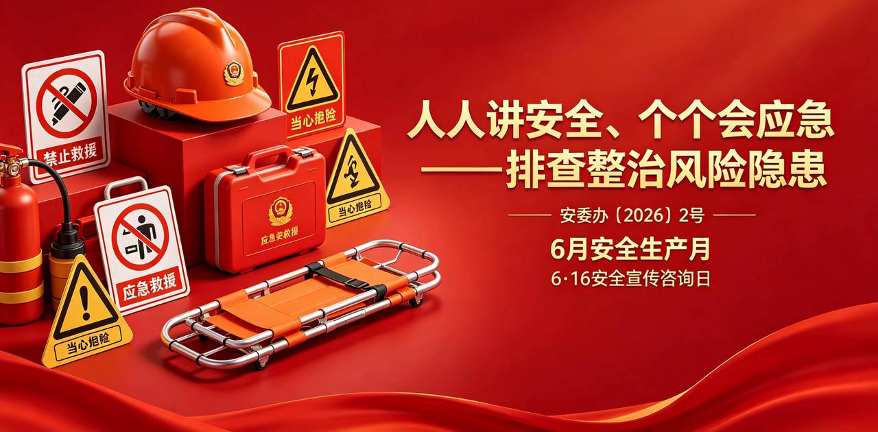官宣—今年6月是第25个全国“安全生产月”，主题是“人人讲安全、个个会应急——排