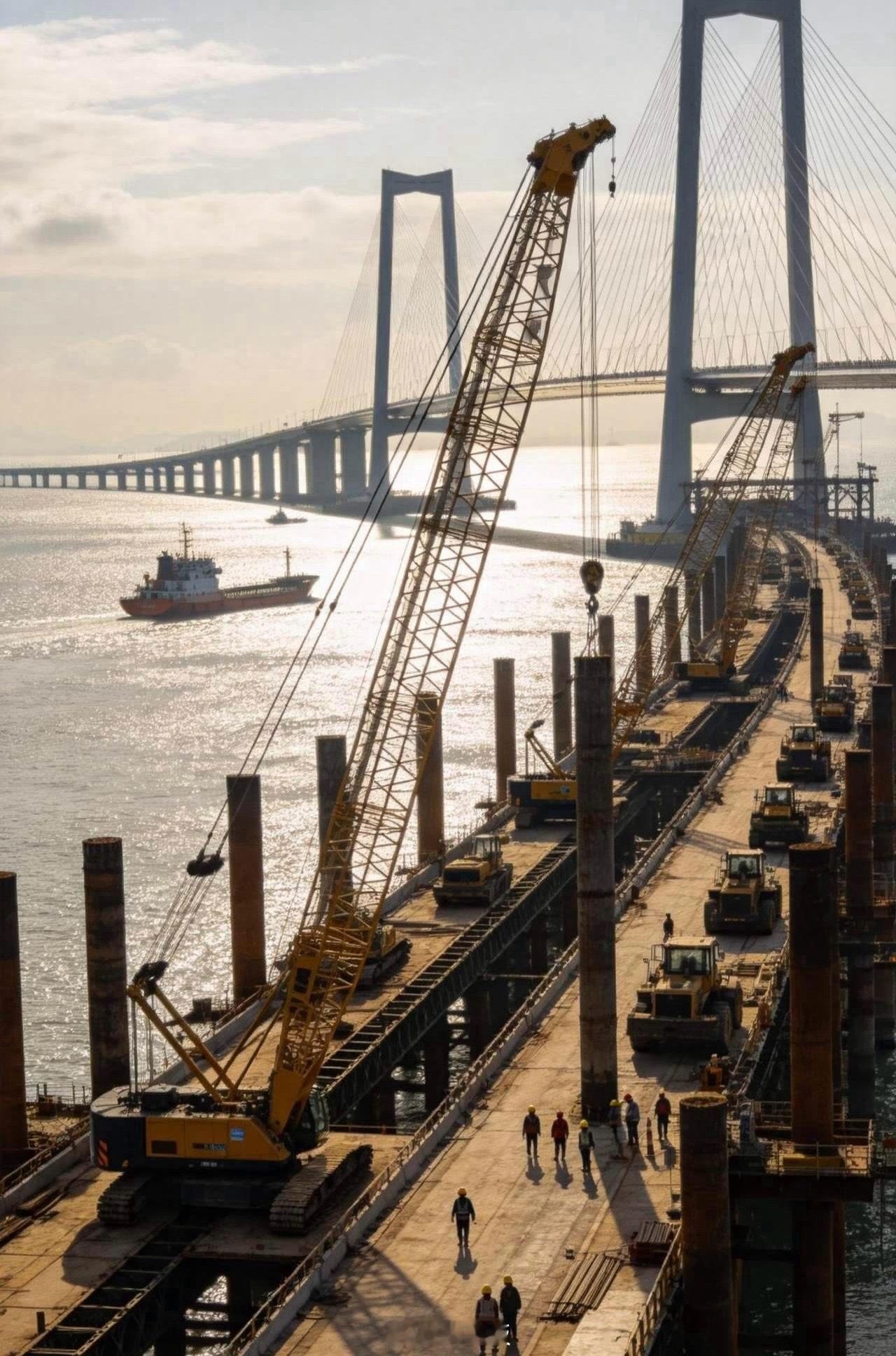 大陆现在正在建厦金大桥，不管台湾当局同不同意，我们照样开工修建，工程已经修到金门