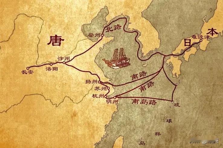 唐朝两百多年里，日本派出遣唐使16次，另有三次未能成行，这16次派出船只48艘，