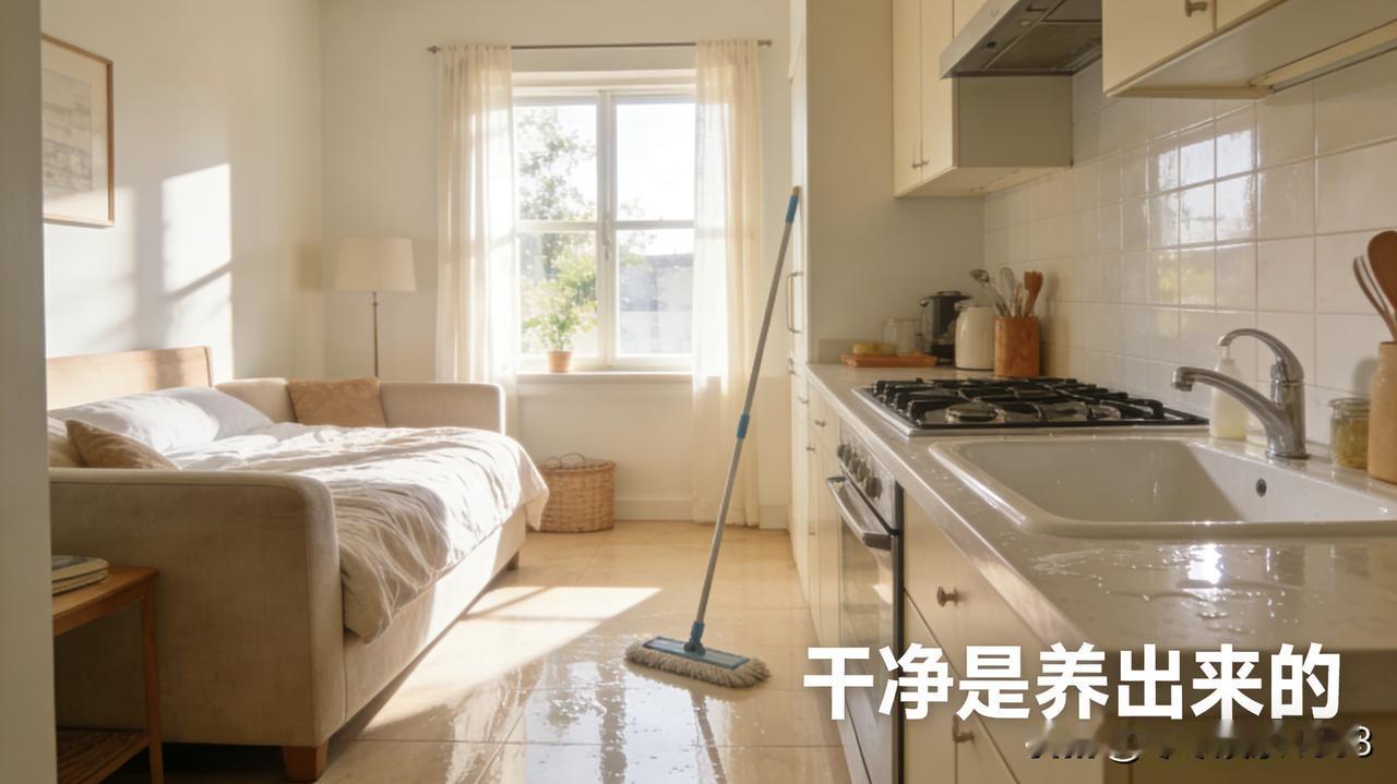 用持之以恒的勤快，滋养出一个舒适的家。干净是养出来的。以为家里乱是东西太多，结果