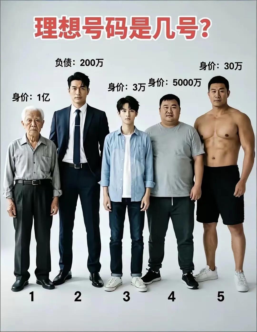 五人中选一个做老公，大多数人都会选左2吧？